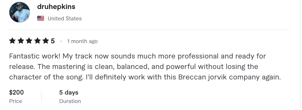 Client review 4 from Breccan Jorvik Company
