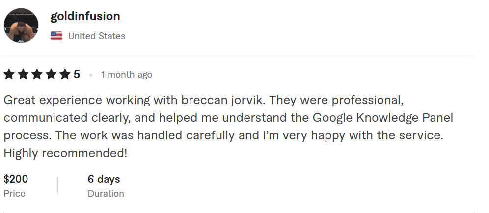 Client review 8 from Breccan Jorvik Company