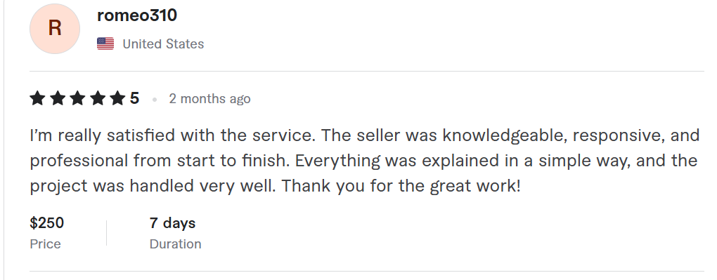 Client review 10 from Breccan Jorvik Company